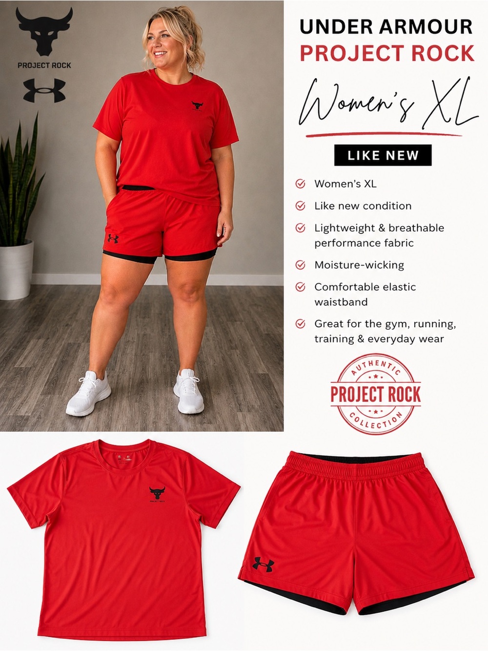 Women’s Underarmour project rock  project rock Performance Shorts - XL